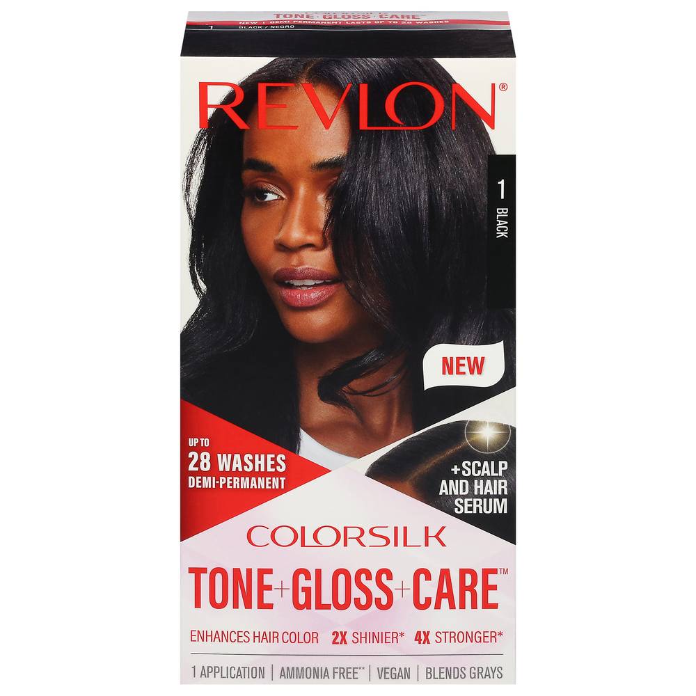 Revlon Colorsilk Tone Gloss Care, 1 Black