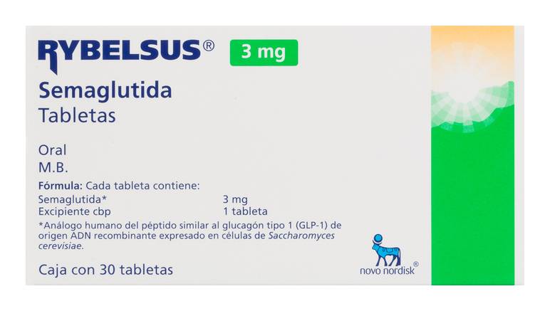 Novo nordisk · Rybelsus semaglutide tabletas 3 mg (30 un)