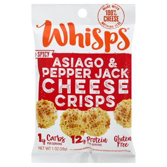 Whisps Spicy Asiago & Pepper Jack Cheese Crisps