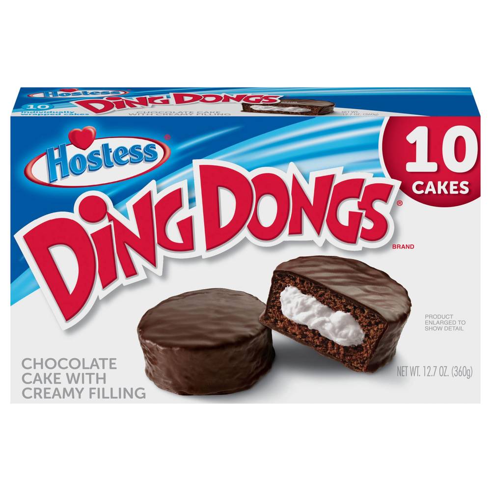 Hostess Ding Dongs Chocolate Cake With Creamy Filling (360 g, 10 ct)