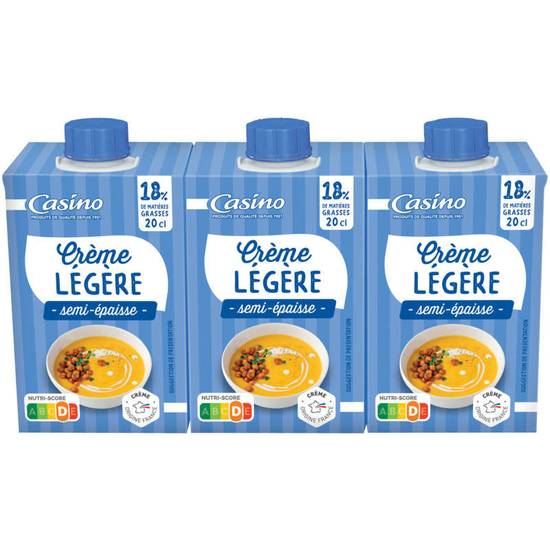 Casino Crème Légère - Semi-épaisse - 3x20cl