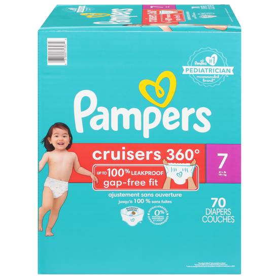 Pampers Cruisers 360 Diapers, Size 7 (70 ct)