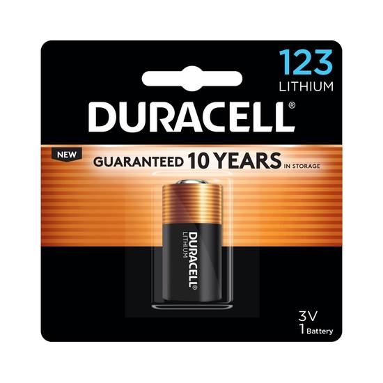 Duracell 123 3V Lithium Battery, 1-Pack