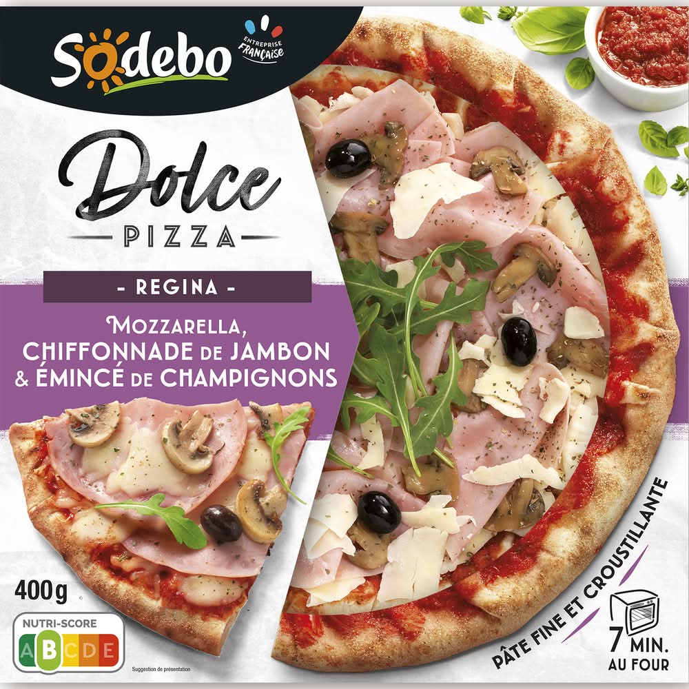 Sodebo - Pizza dolce regina mozzarella jambon champignons (400g)