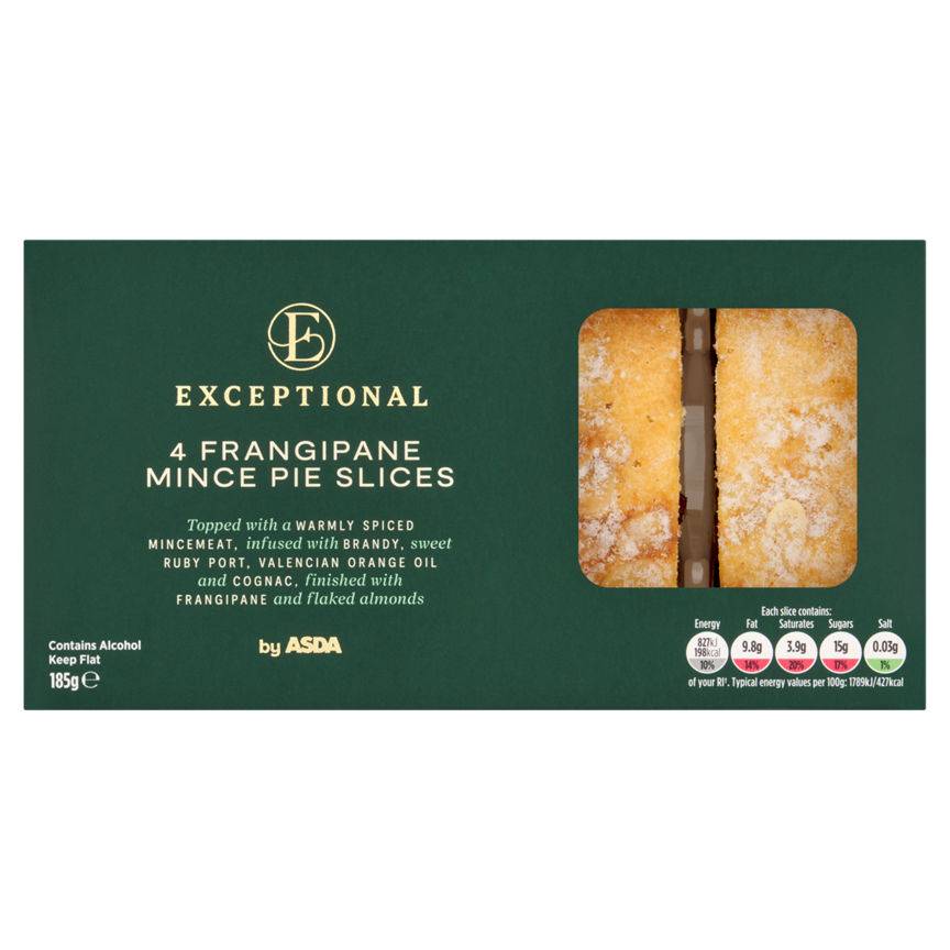 ASDA Exceptional Frangipane Mince Pie Slices (4 pack)