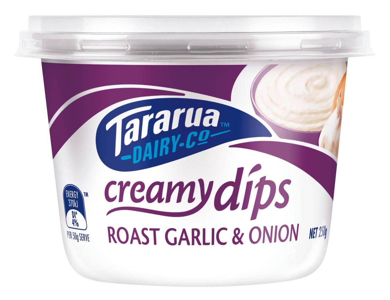 Tararua Dip 250g Roast Garlic & Onion