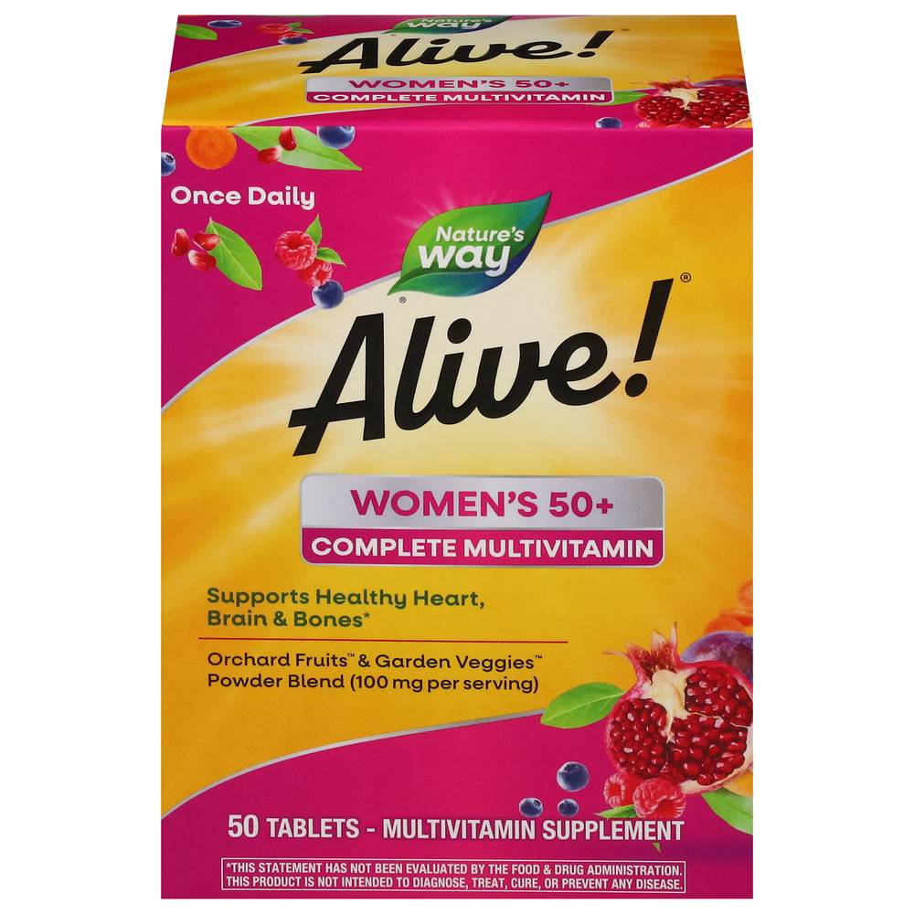 Nature's Way Alive! Women's 50+ Complete Multivitamin Supplement (50 ct)