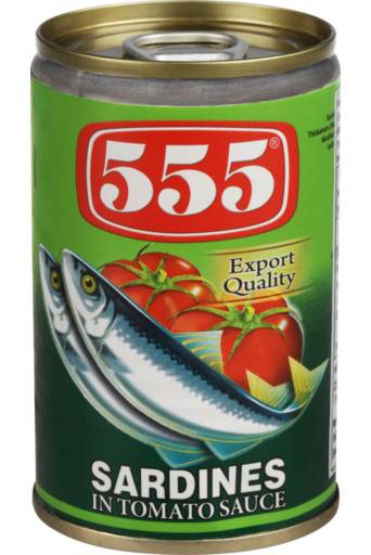 555 Sardines Tomato Sauce Green (155g)