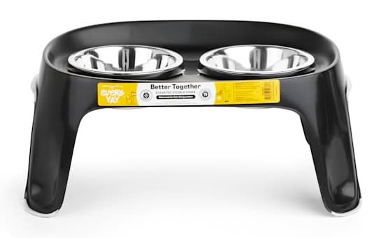 EveryYay Dining In Elevated Double Diner Dog Feeder, 4 Cups