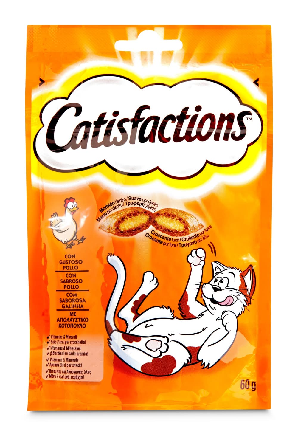 Snack Para Gatos Con Pollo Catisfaction Bolsa 60 G