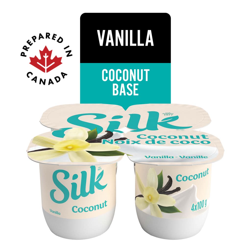 Silk Plant-Based Yogurt Coconut Base, Vanilla (400 g, 4 ct)