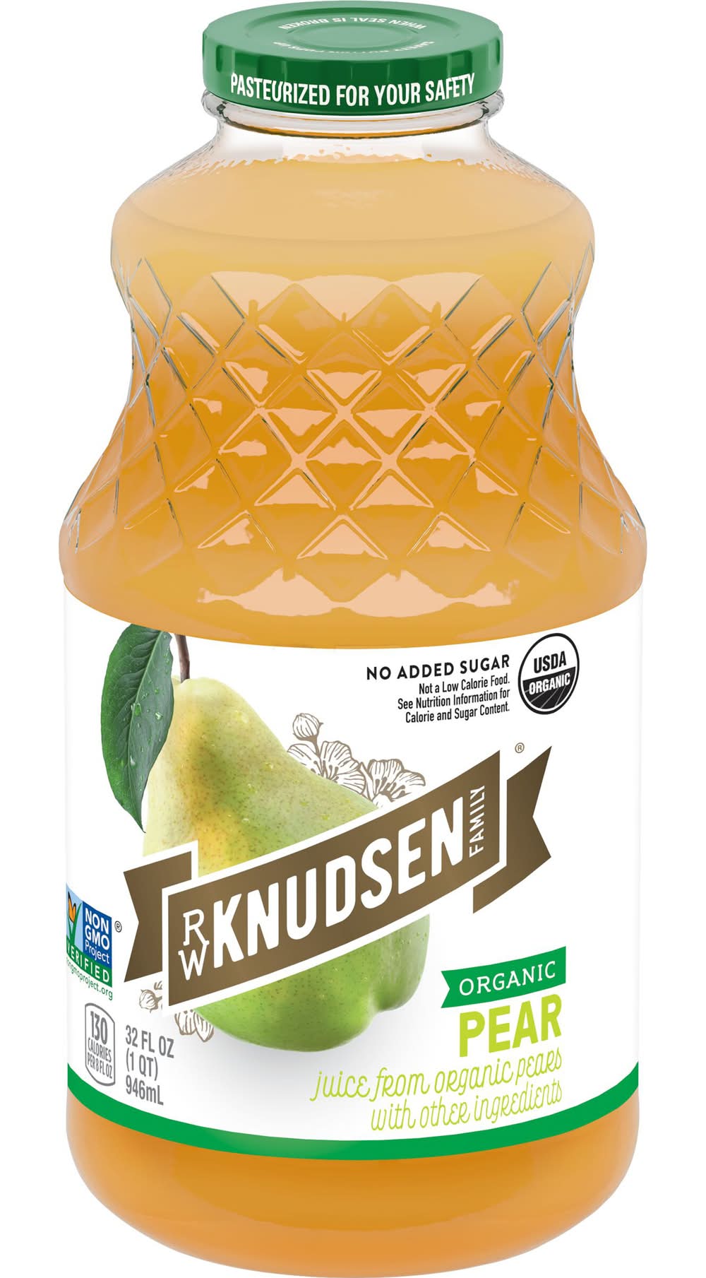 R.W. Knudsen Organic No Added Sugar Pear Juice (32 fl oz)