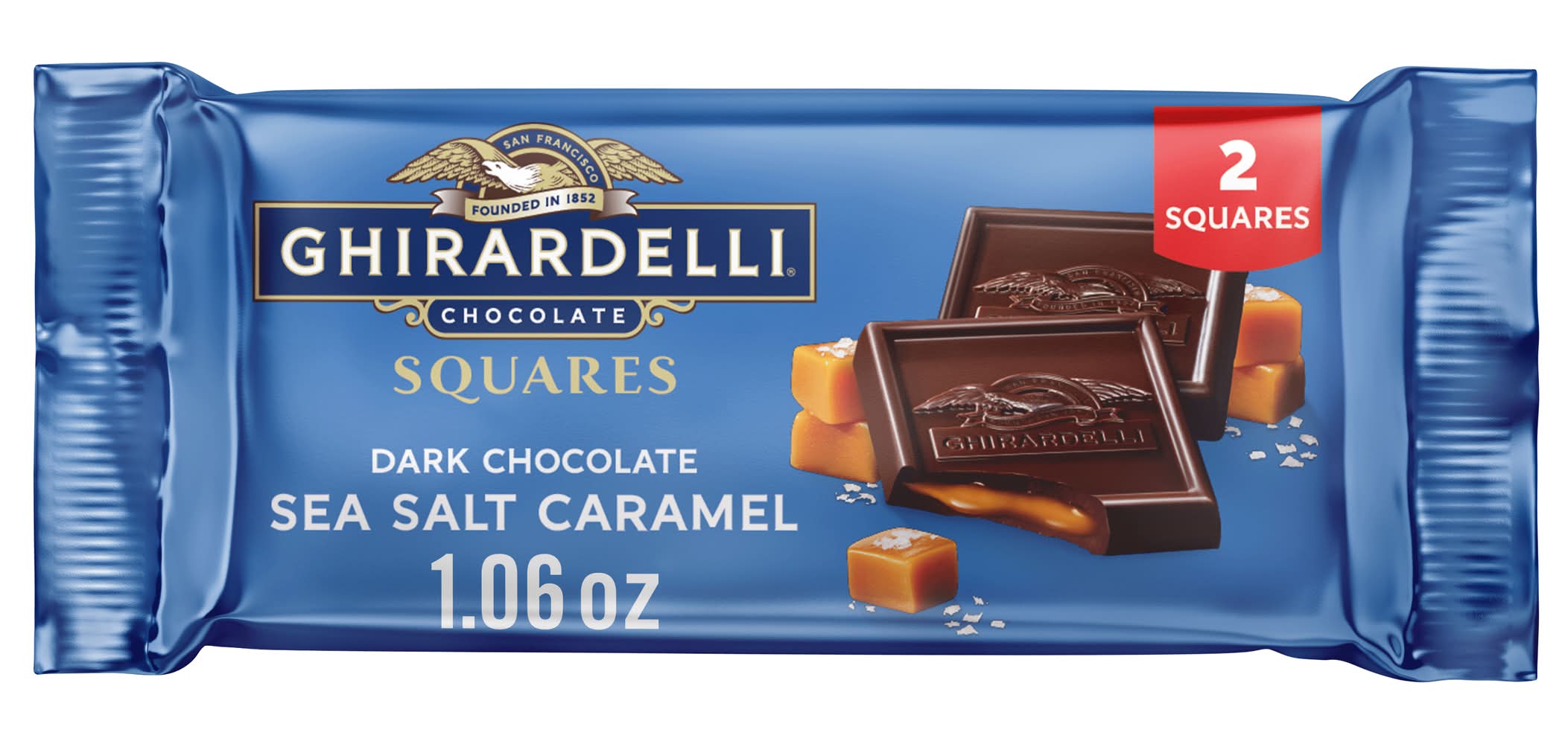 Ghirardelli Dark Chocolate Bar, Sea Salt Caramel (1.06 oz)
