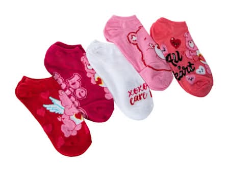 Care Bears Girls No-Shows Socks 5-Pack