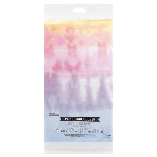 Creative Converting 350527 Tie Dye Party Paper Tablecloth (Case of 6)