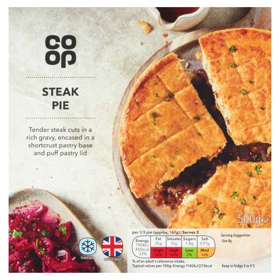 Co-op Steak Pie (500g)