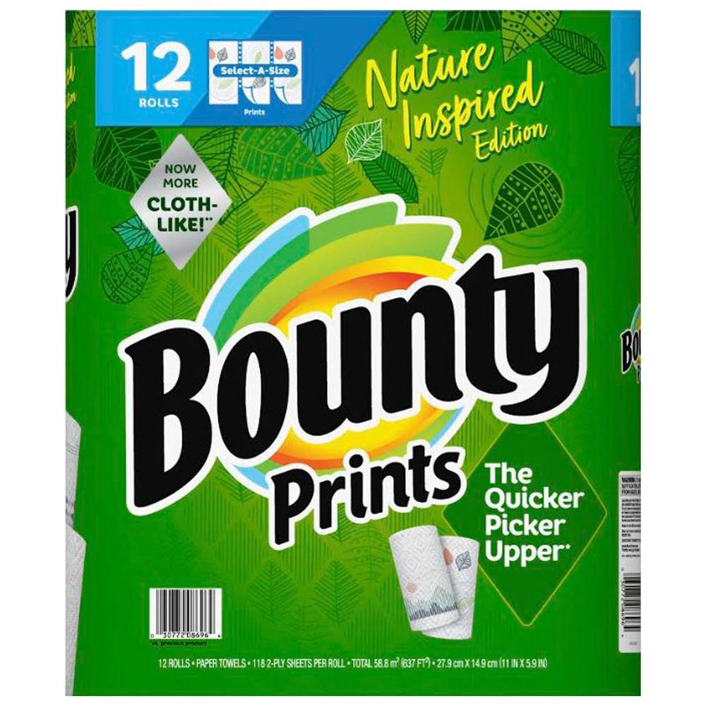 Bounty Prints Paper Towels (11" x 5.9")