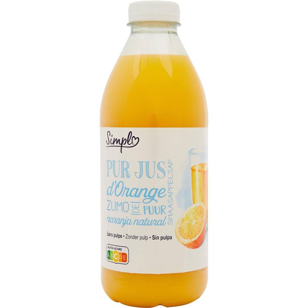 Simpl - Jus d'orange sans pulpe (1 L)