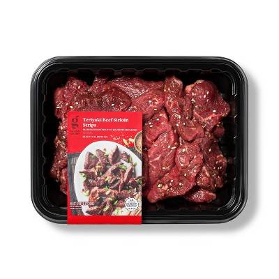 Teriyaki Beef Sirloin Strips - price per lb - Good & Gather™