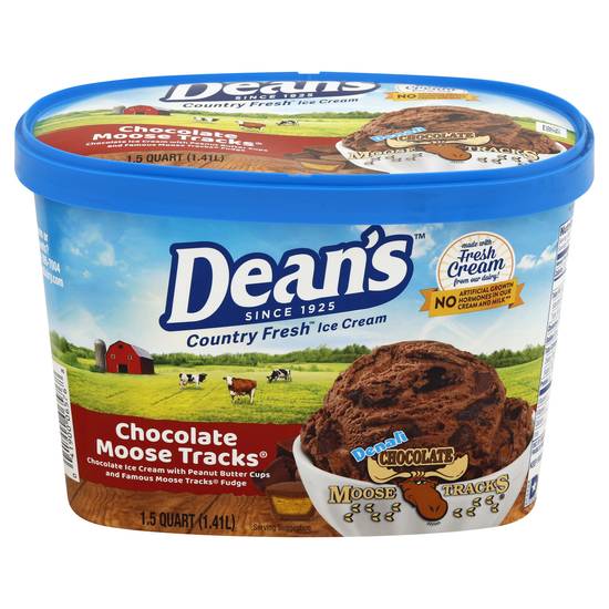 Dean's Country Fresh Denali Chocolate Moose Tracks Ice Cream