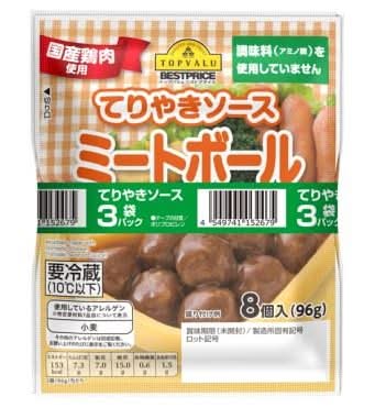 トップバリュ ベストプライス ミートボール てりやきソース (96g x 3)