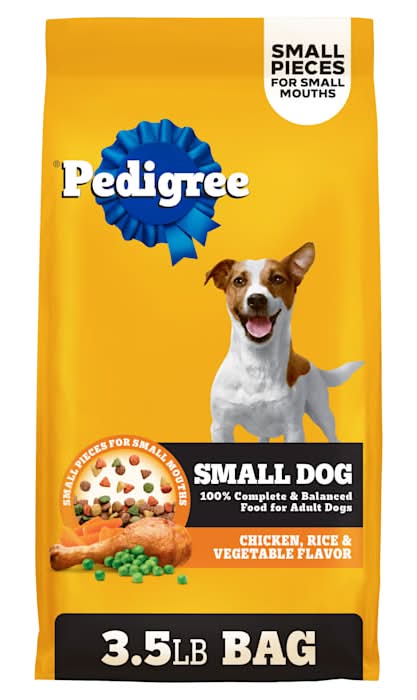 Pedigree Roasted Chicken and Vegetable Flavor Adult Small Dry Dog Food, 3.5 lbs.