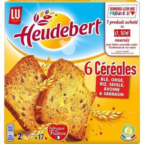 Lu heudebert biscotte aux six céréales (2 pcs)