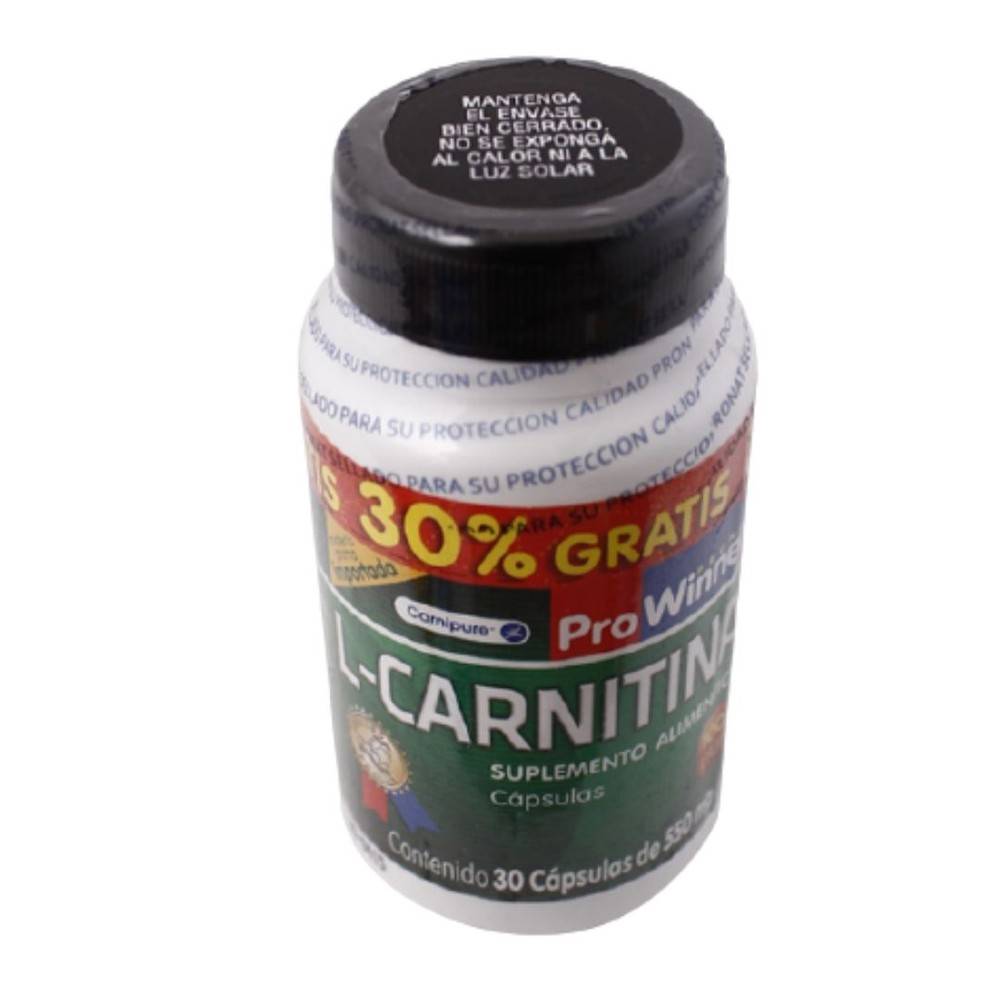 l carnitina prowinner Pre-entreno L-Carnitina 60 Cápsulas 60 porciones – ProWinner