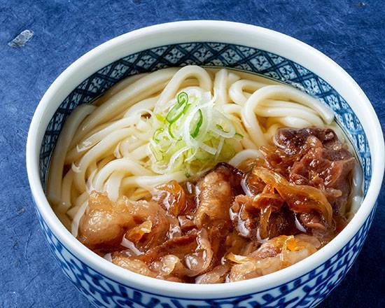 博多 肉かけうどん Hakata Udon Noodle Soup with Meat