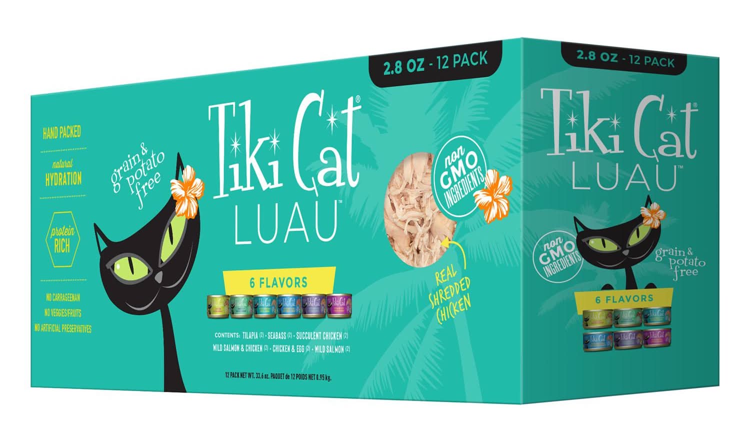 Tiki Cat Luau Variety Pack 2.8oz Cans Cat Food, 12 pack