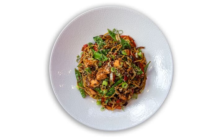 GF Salmon Yaki Noodles
