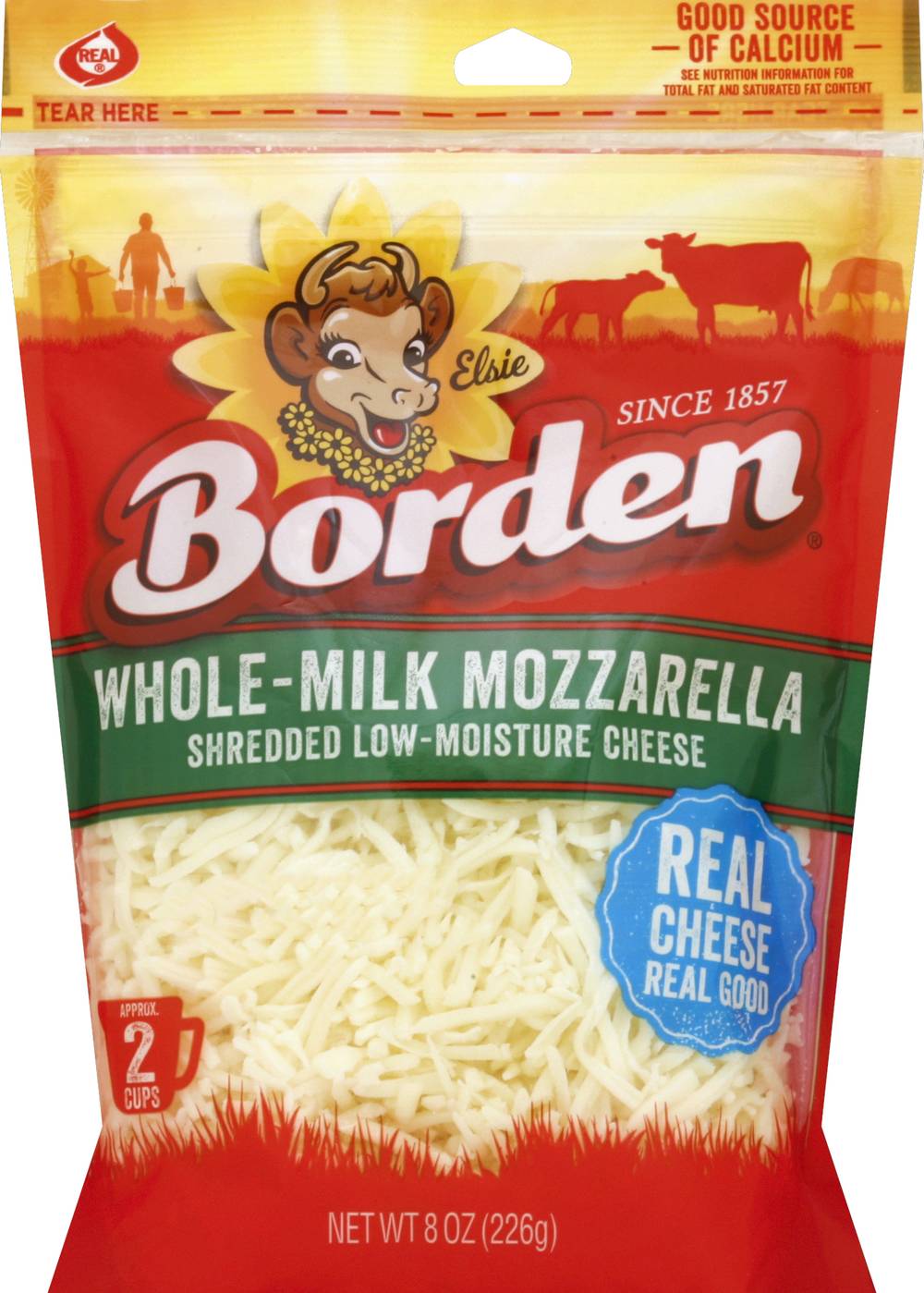 Borden Elsie Shredded Whole-Milk Mozzarella Cheese (8 oz)