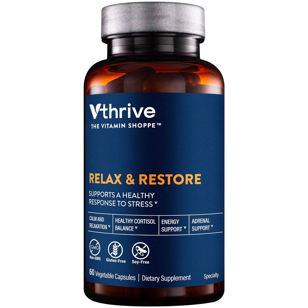 Relax And Restore - Supports A Healthy Response To Stress (60 Vegetarian Capsules)