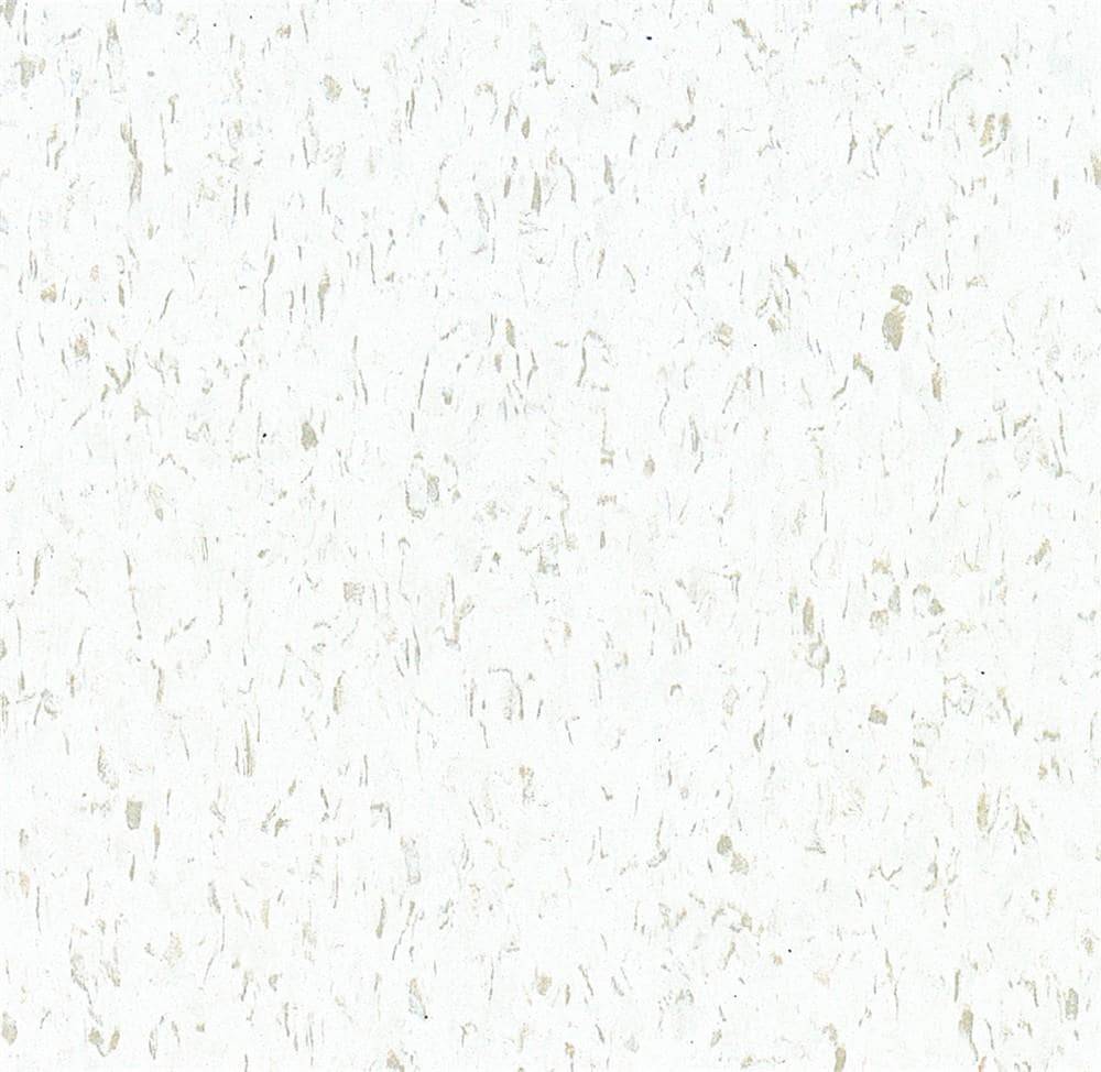 Armstrong Flooring Imperial Texture VCT Cool White 12-in W x 12-in L Commercial Vinyl Tile Flooring (1-sq ft/ Piece) | 51899031