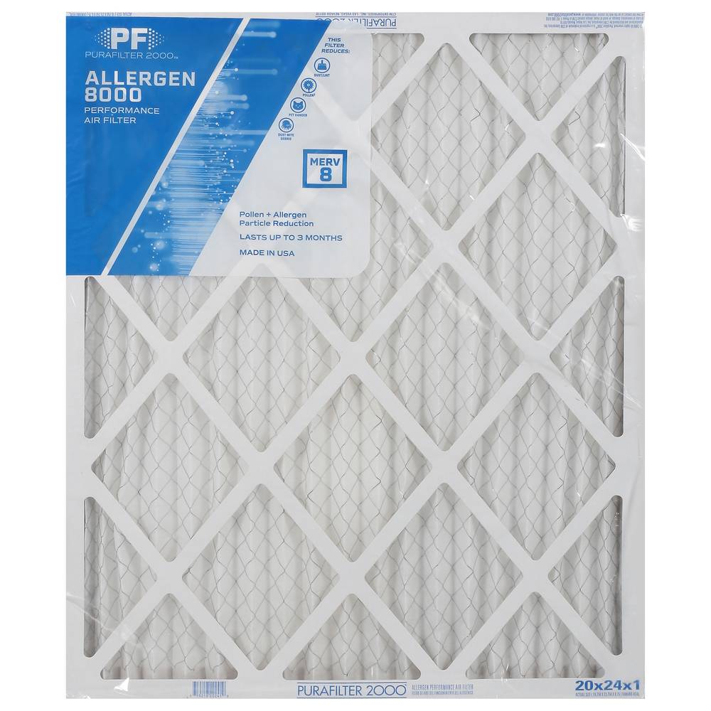 Purafilter 2000 Blue 20x24x1 Air Filter