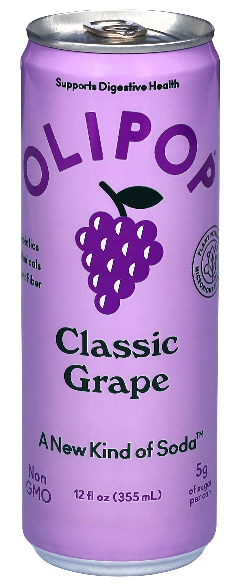 Olipop A New Kind Of Prebiotic Soda, Classic Grape (12 fl oz)