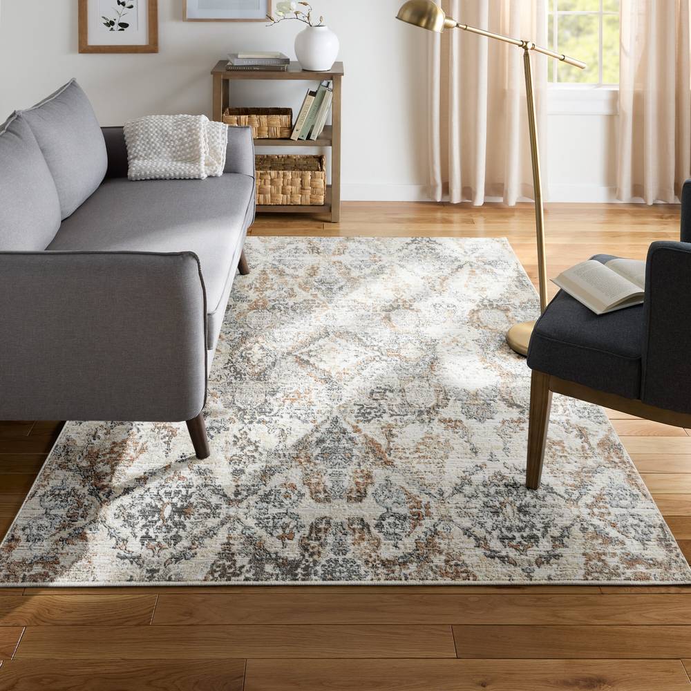 allen + roth 8 X 10 (ft) Beige Indoor Area Rug | 1-832-150