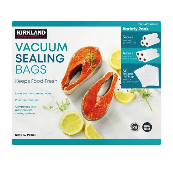 Kirkland Signature Vacuum Sealing Bags Assortment pack (57 pieces)