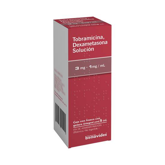 Farmacias Benavides tobramicina, dexametasona solución oftálmica 3 mg/1 mg