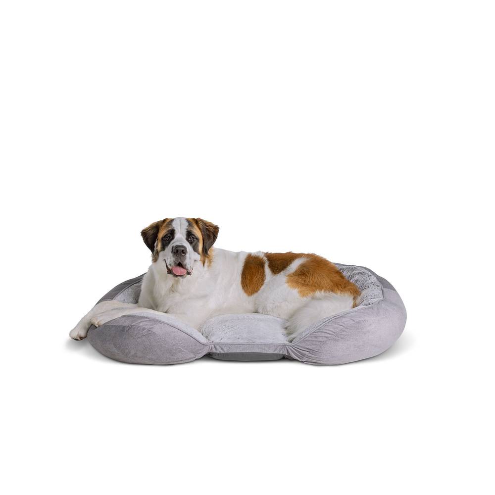 Top Paw® Orthopedic Lounger Dog Bed (Color: Grey, Size: 38\"L X 48\"W X 10\"H)