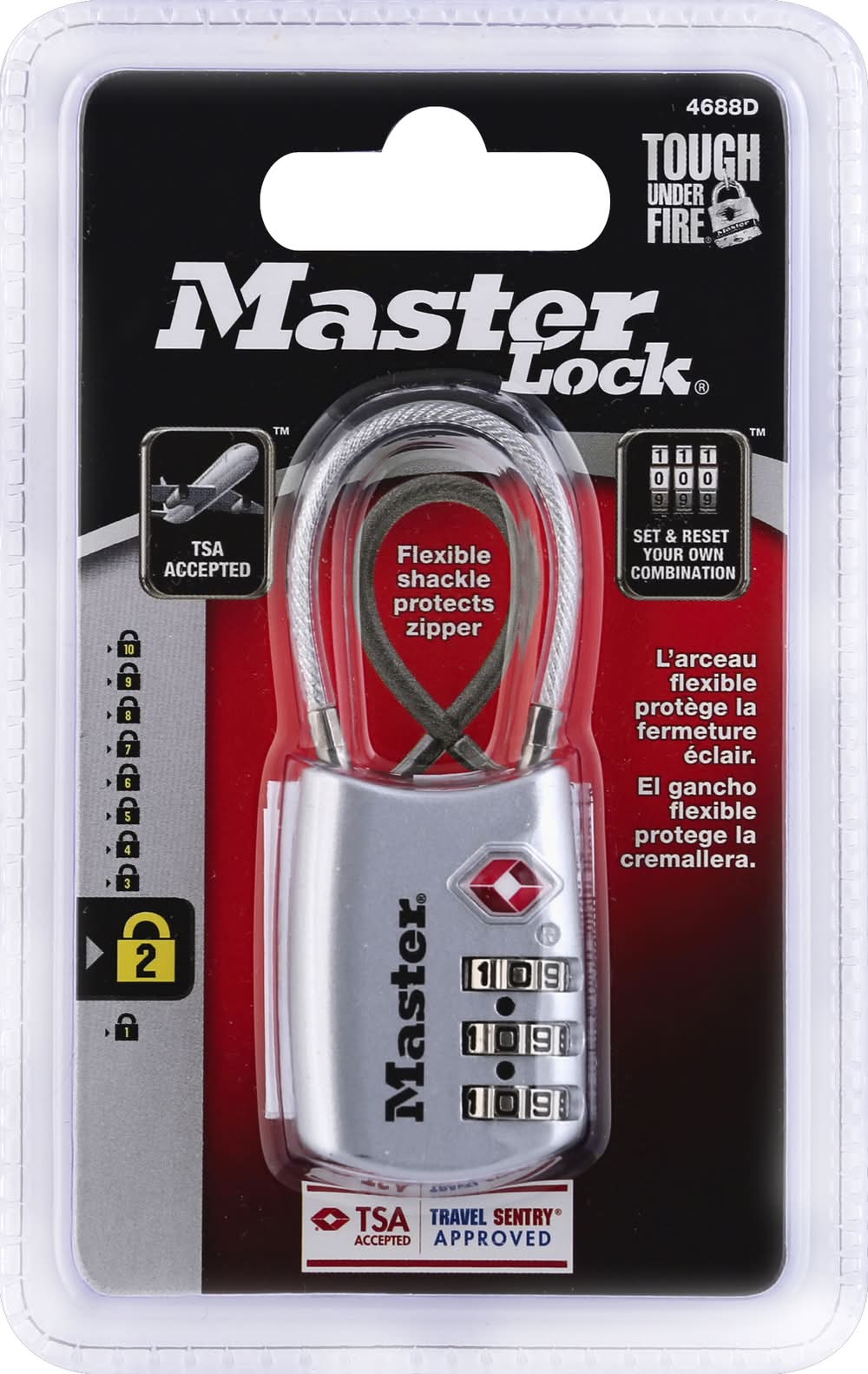 Master Lock 1 1/8'' Resettable Combo Lock 4688d
