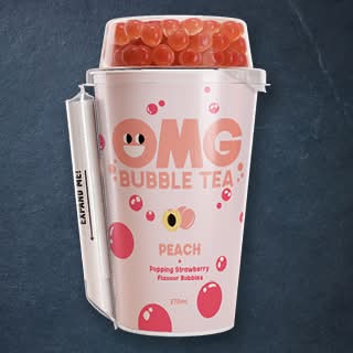 OMG Bubble Tea Peach & Strawberry 270 ml