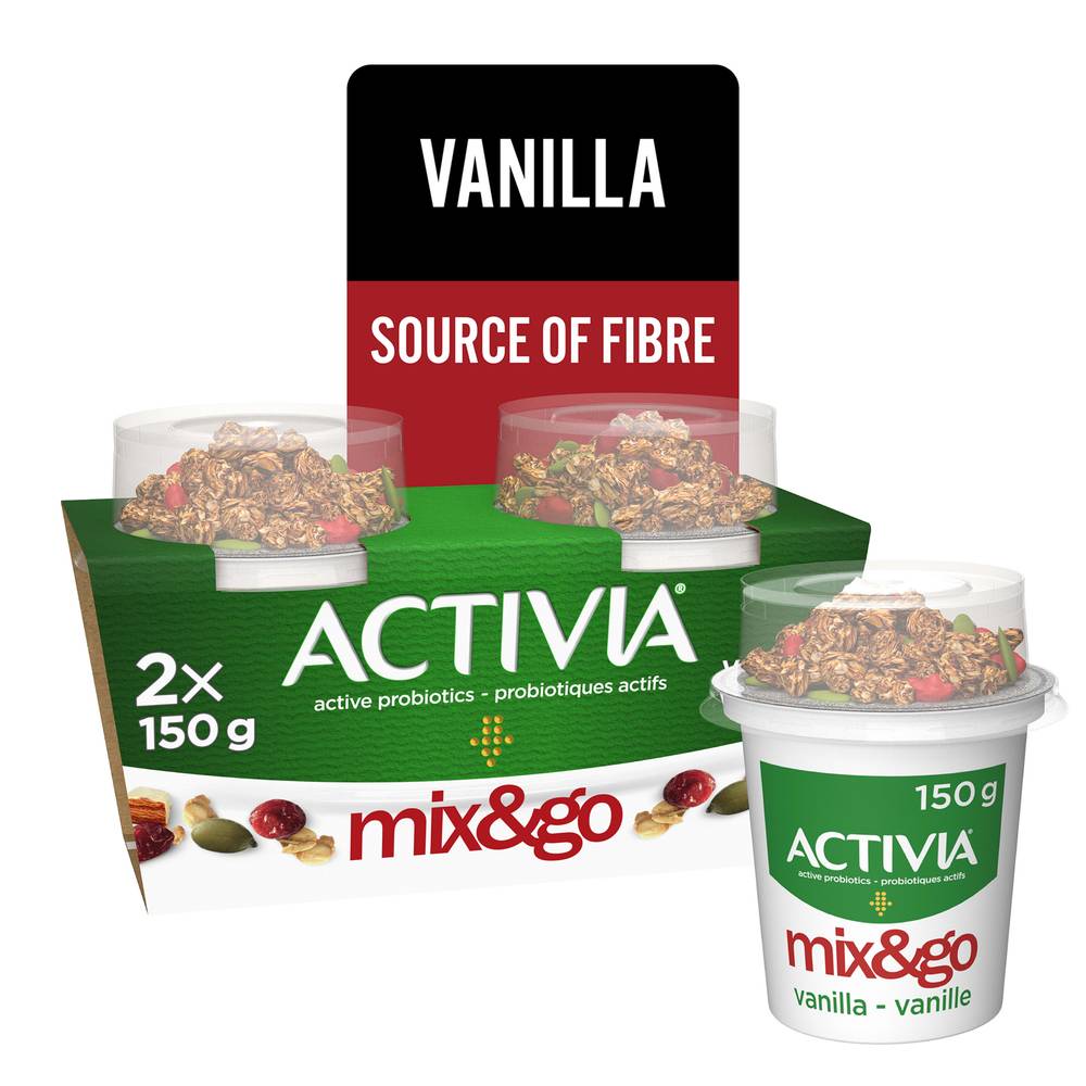 Activia Mix & Go Vanilla Probiotics Yogurt