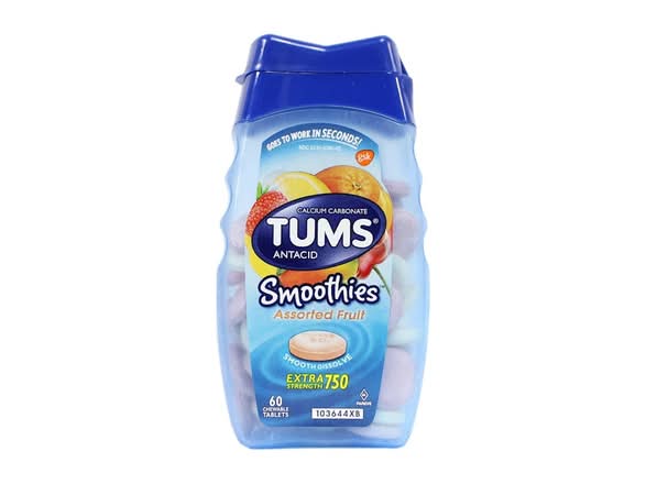 TUMS Smoothies Assorted Fruit Tablets 60ct