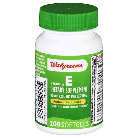 Walgreens Vitamin E 200 Iu Softgels