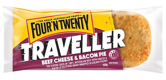 Four 'n Twenty Beef, Cheese & Bacon Traveller Pie 160g