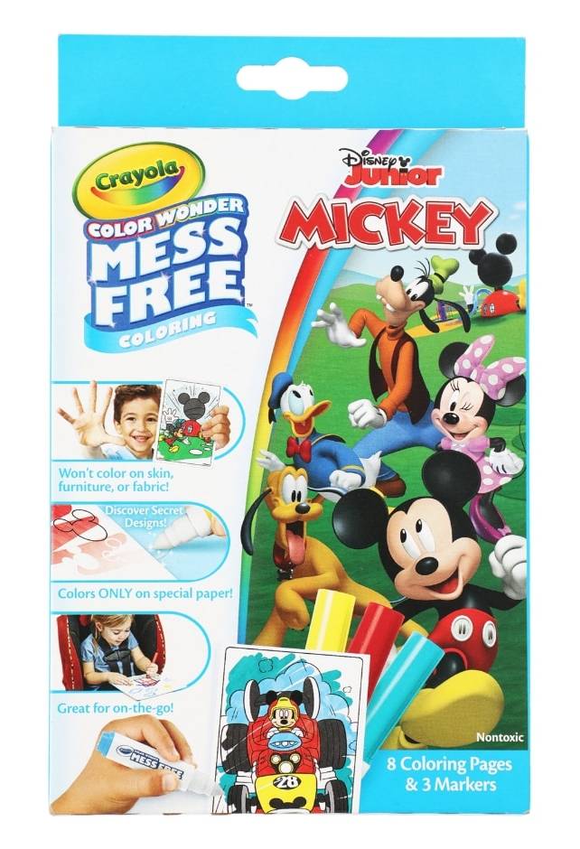 Crayola Wonder Mess Free Coloring Pages & Markers Set, 5x7 in