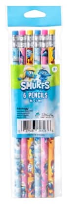 Branded Character No. 2 Lead Pencils 6-Count Smurf