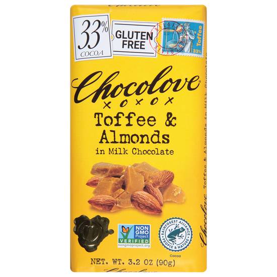 Chocolove Toffee & Almonds in Milk Chocolate