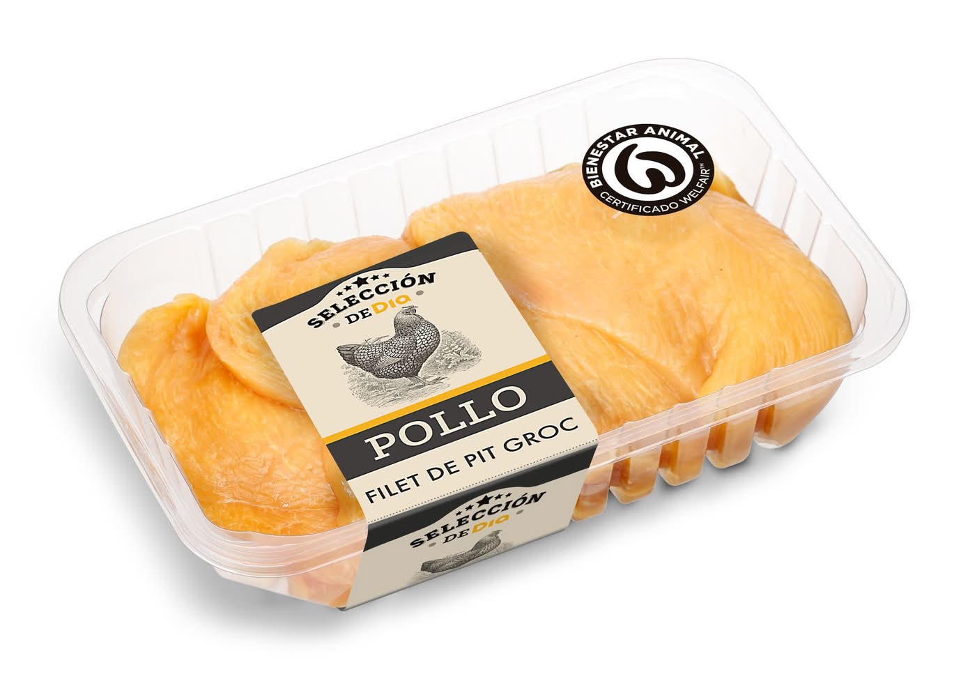 Filetes De Pechuga De Pollo Amarillo Selección De Dia Bandeja 500 G Aprox.